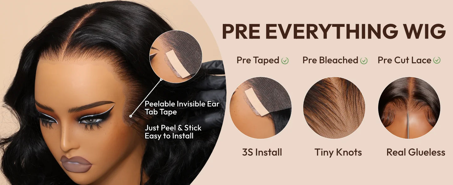13x4 HD Lace Front Body Wave Wig | Pre-Everything Glueless Human Hair Wig