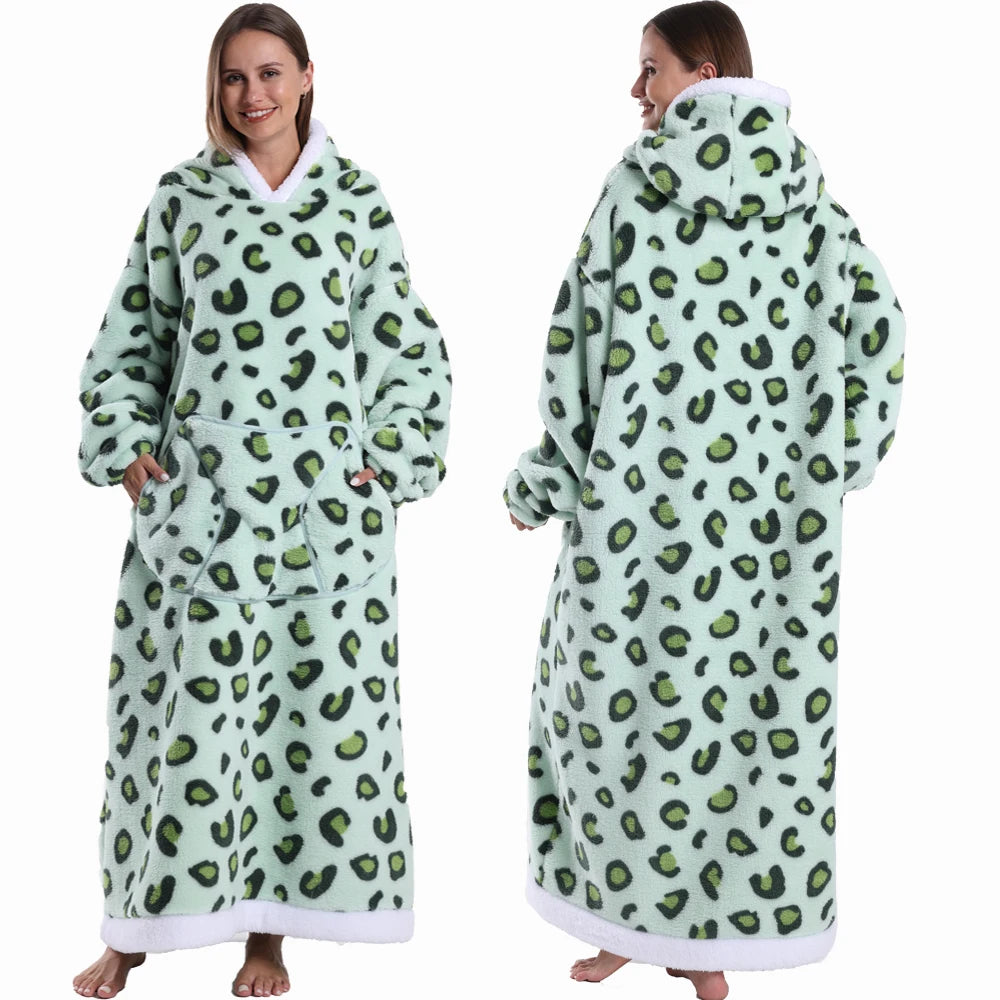 Cartoon Wearable Blanket Hoodie for Adults