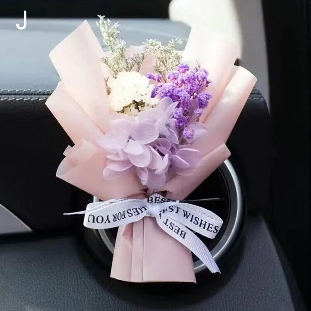Dried Flower Car Air Vent Clip | Rhinestone Fragrance Diffuser