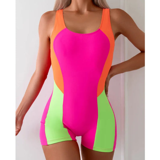 Women's Sexy Push-Up One-Piece Swimsuit — Closed Back Bodysuit Beachwear