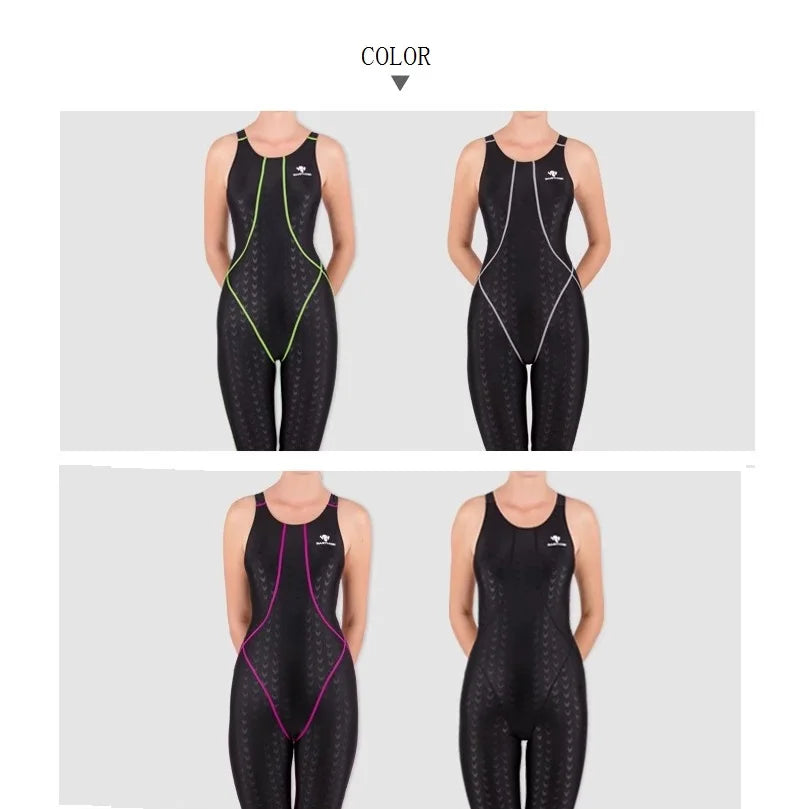 Women's Professional Training One-Piece Swimsuit — Quick Dry Racerback