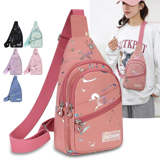 Nylon Sling Chest Bag — Crossbody Backpack for Women & Men