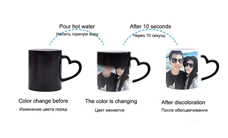 Personalized Magic Color-Changing Mug — Custom Photo, Logo & Text