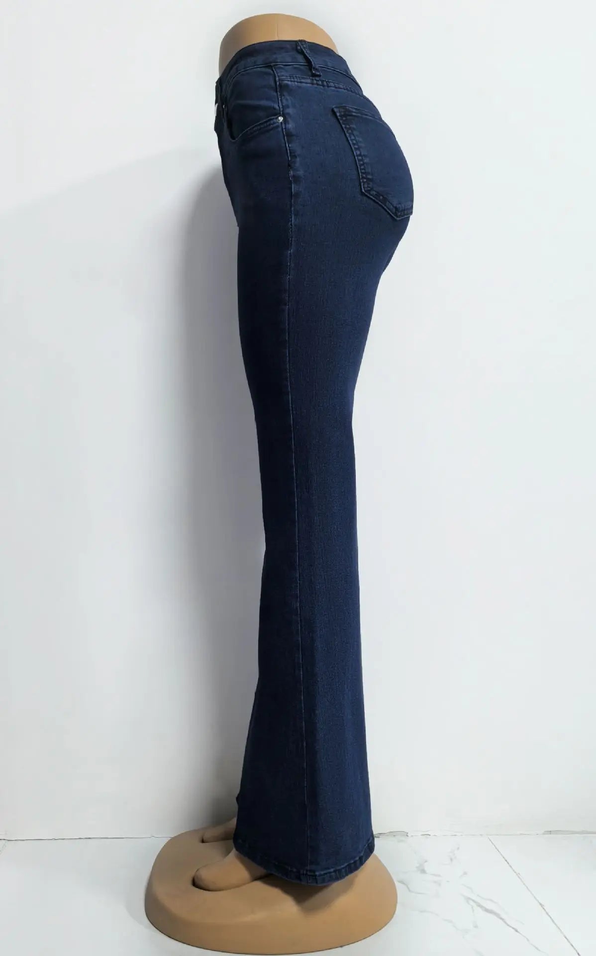 Women's High Waist Flared Jeans — Stretch Slim Fit Street Style