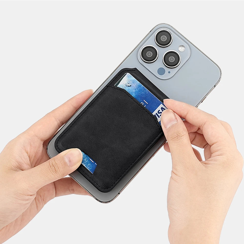 MagSafe Magnetic Leather Wallet Case for iPhone 16 15 14 13 12 Pro Max — Card Holder