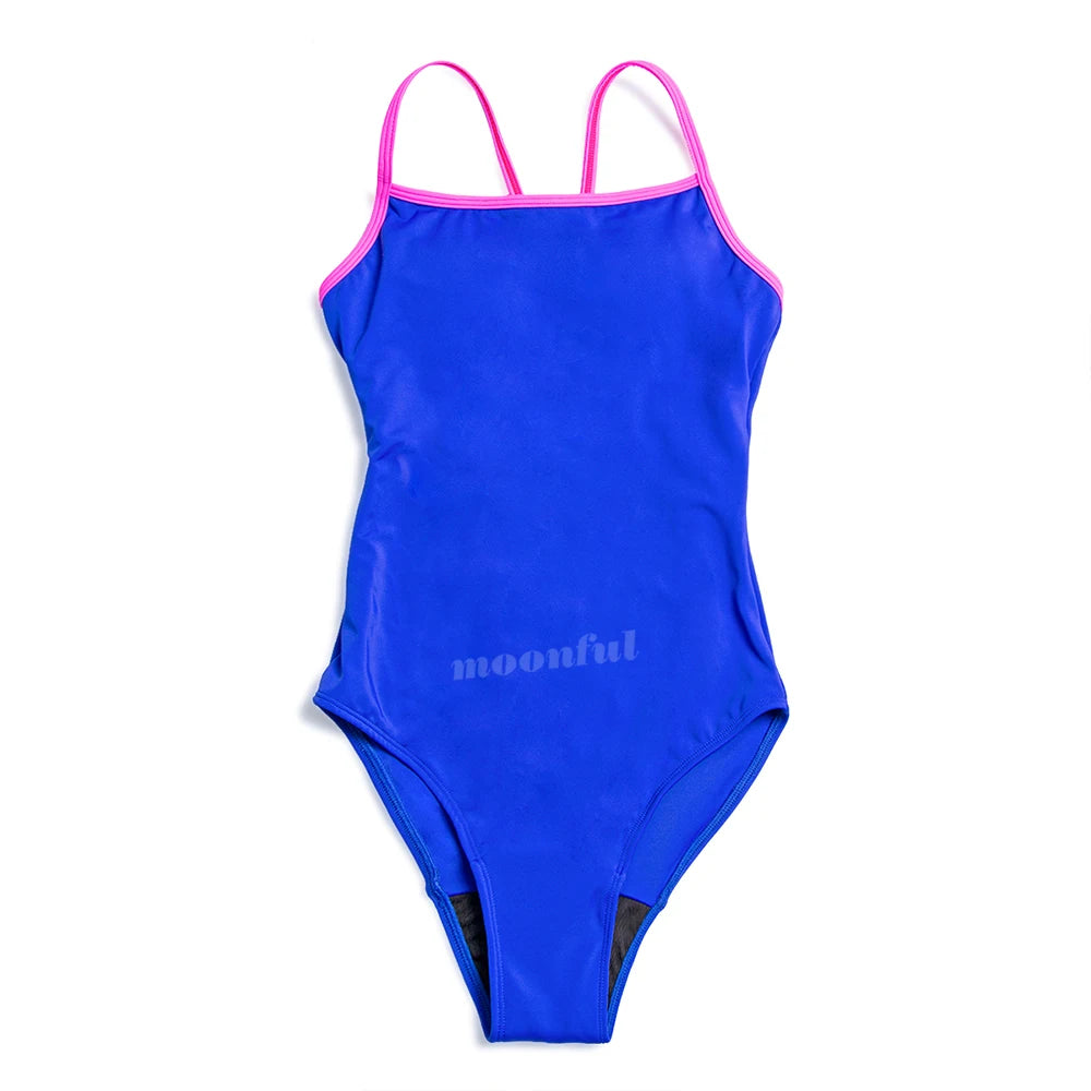 Teen Period One-Piece Swimsuit — Leak-Proof Menstrual Swimwear for Girls