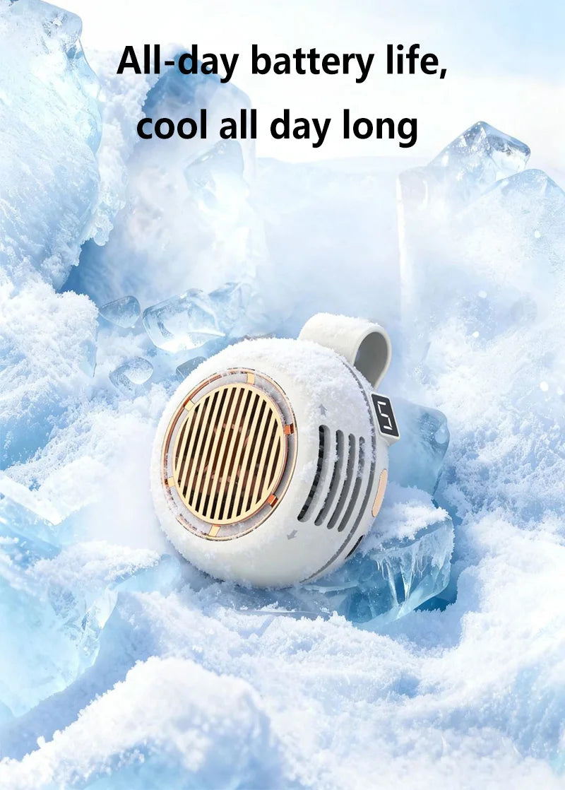Lenovo Portable Clip Fan – Mini Bladeless USB Rechargeable Wearable Cooling Fan
