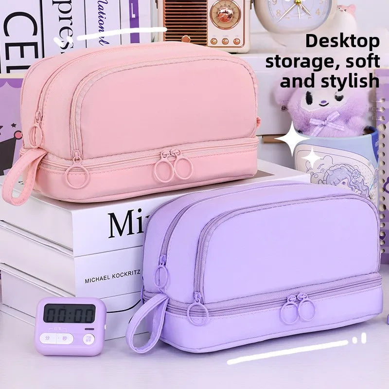 Large Capacity Pencil Case – Back to School Stationery Storage Bag