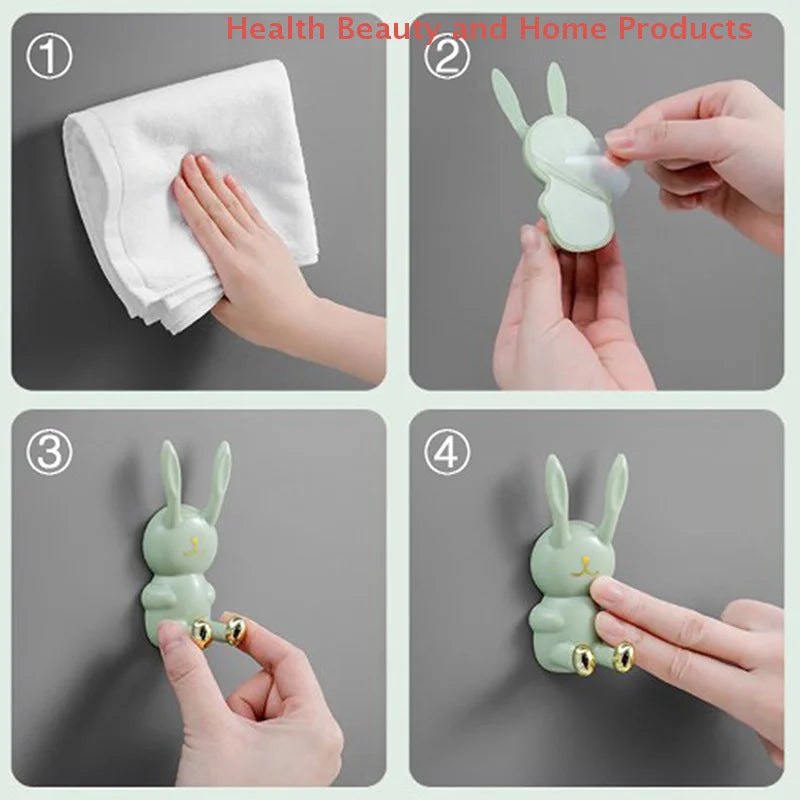 Cute Rabbit Wall Hook — Punch-Free Strong Adhesive Multifunctional Hanger