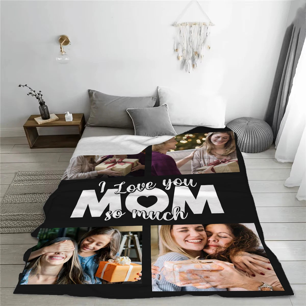 Custom Photo Blanket for Mom | Personalized Blanket