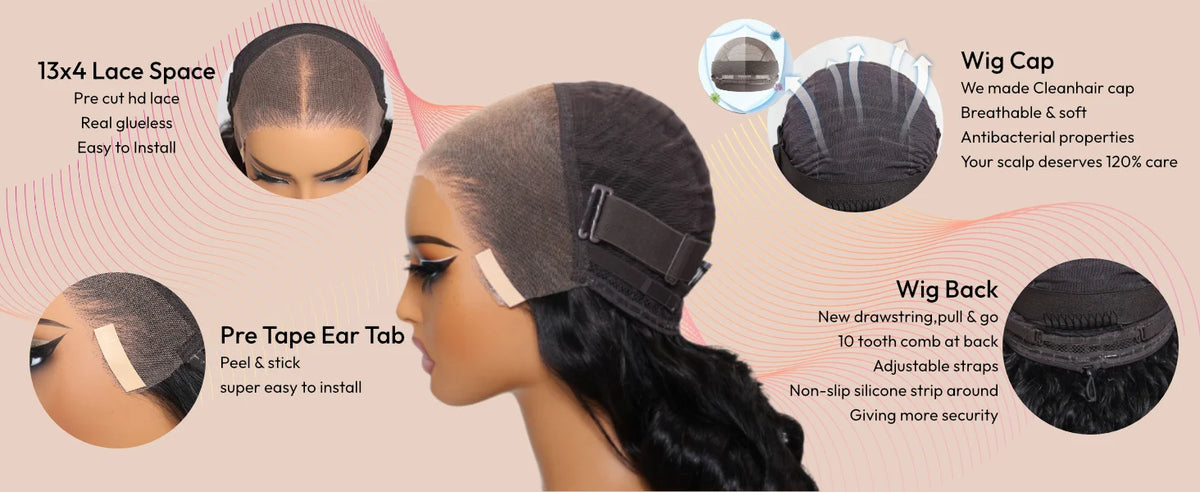 Chestnut Brown Ombre Yaki Straight Wig – 7x5 No-Slip Lace, Glueless with Drawstring
