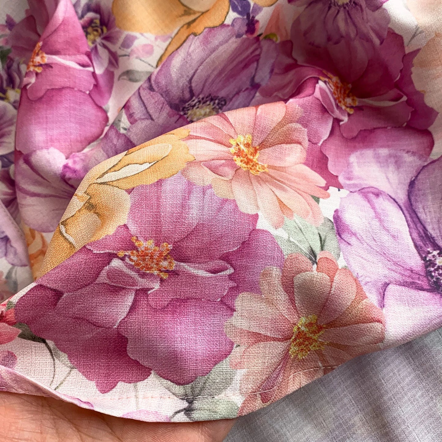 Women's Romantic Print Lantern Sleeve Dress — Belted Split Maxi