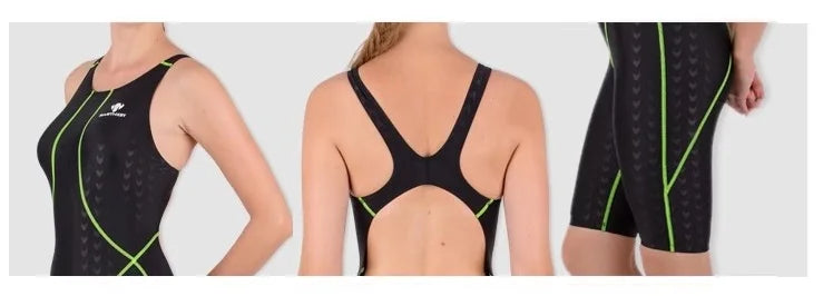 Women's Professional Training One-Piece Swimsuit — Quick Dry Racerback
