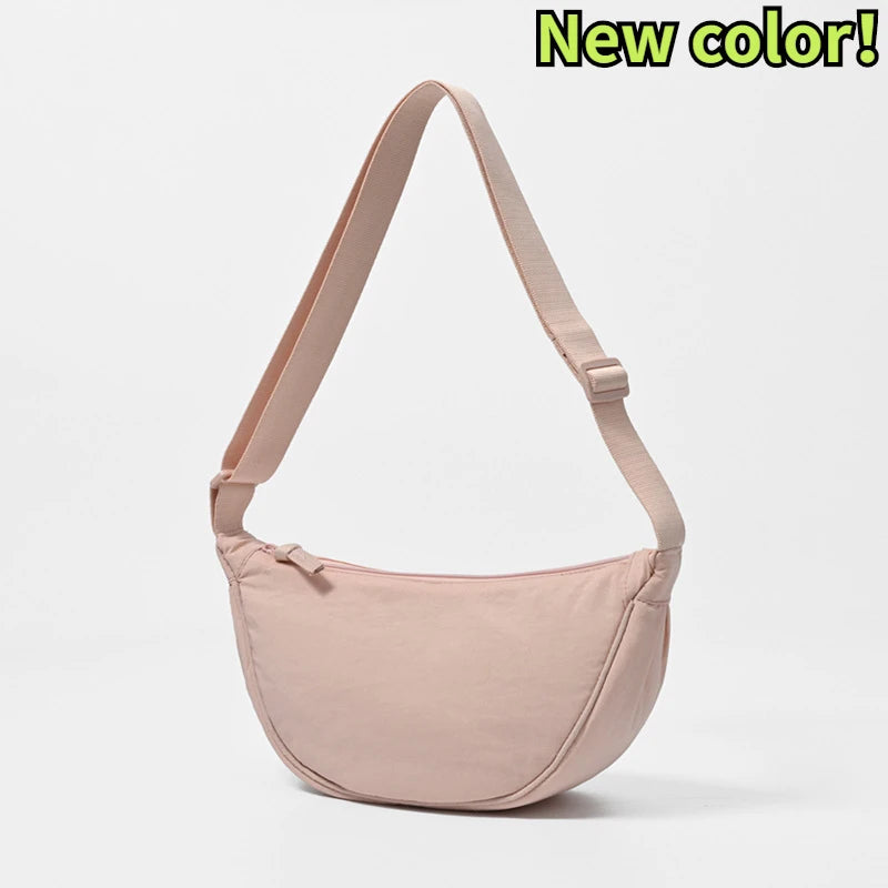 Nylon Hobos Women's Shoulder Dumpling Bag Large Capacity Travel Crossbody Half Moon Bags Outdoor Phone Pouch Handbags Wholesale