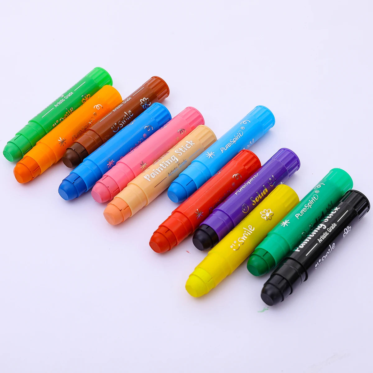 Solid Paint Sticks Set — Washable Colors for Kids & Students