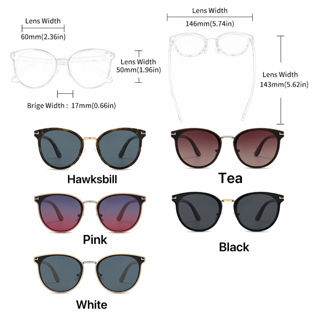 GCV Polarized Cat Eye Sunglasses for Women — UV400 Lightweight Fashion Shades