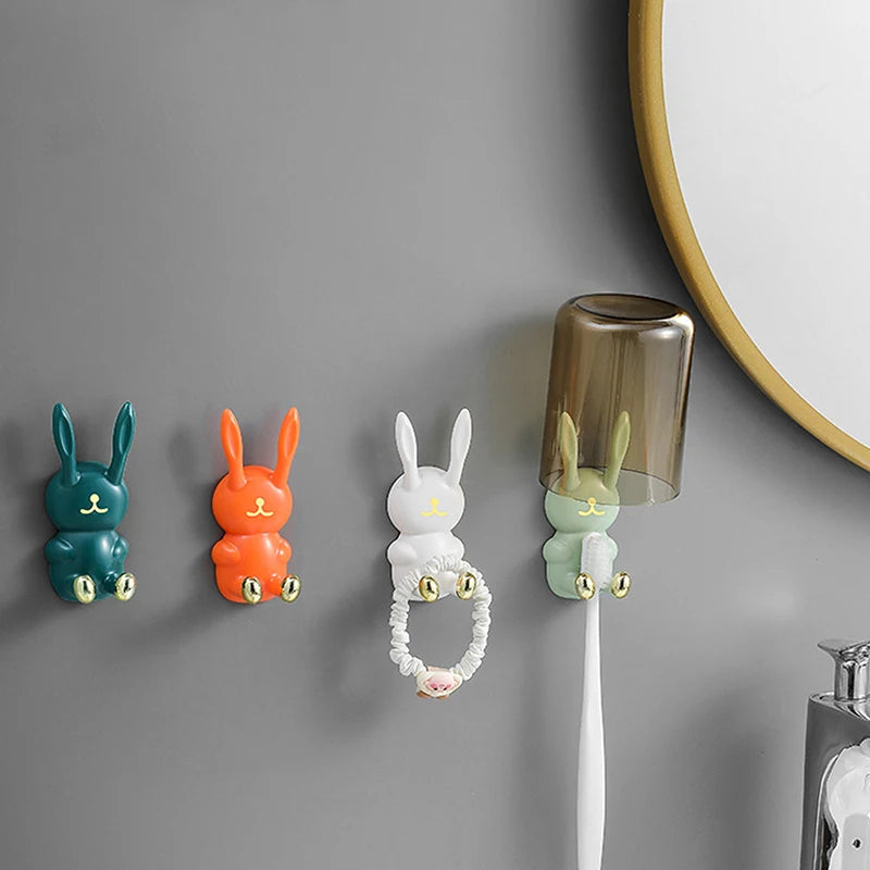 Cute Rabbit Wall Hook — Punch-Free Strong Adhesive Multifunctional Hanger