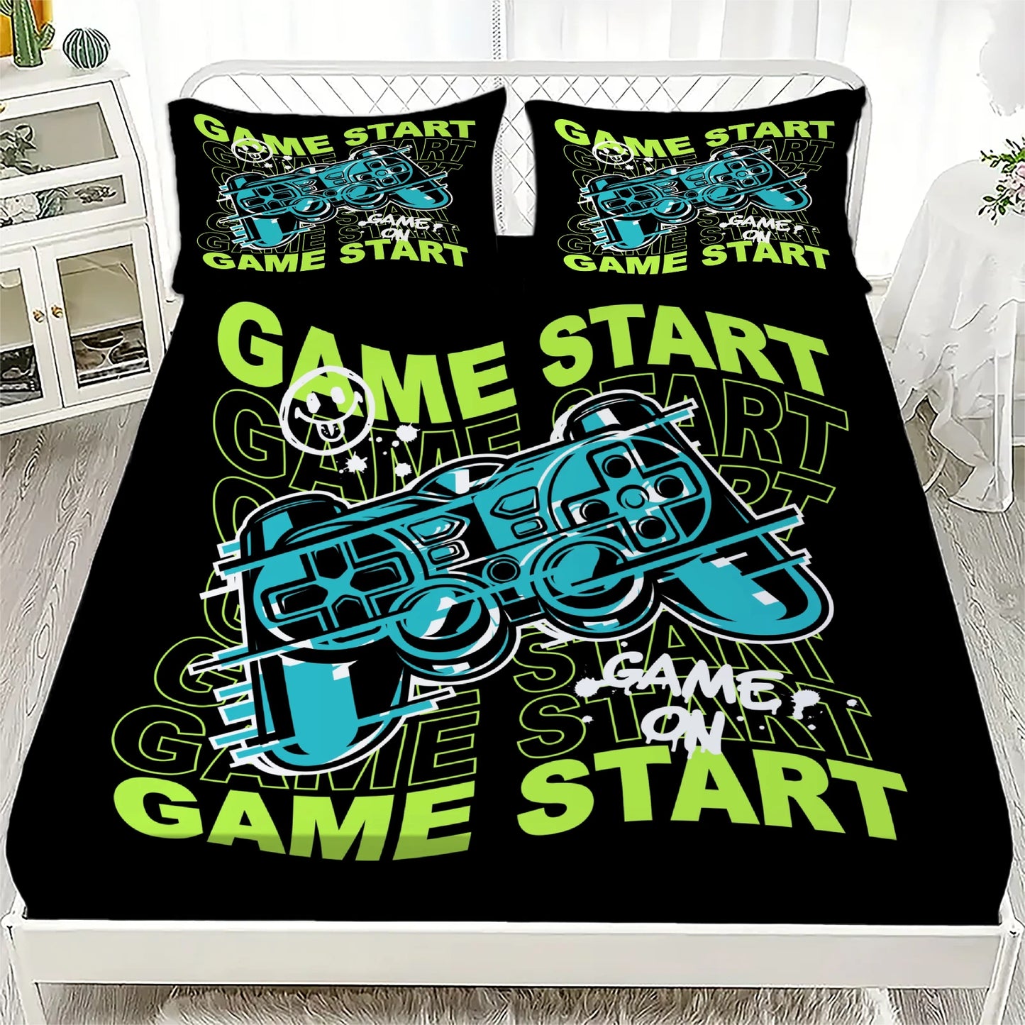 3D Game Controller Fitted Sheet | Boys Bedroom Decor
