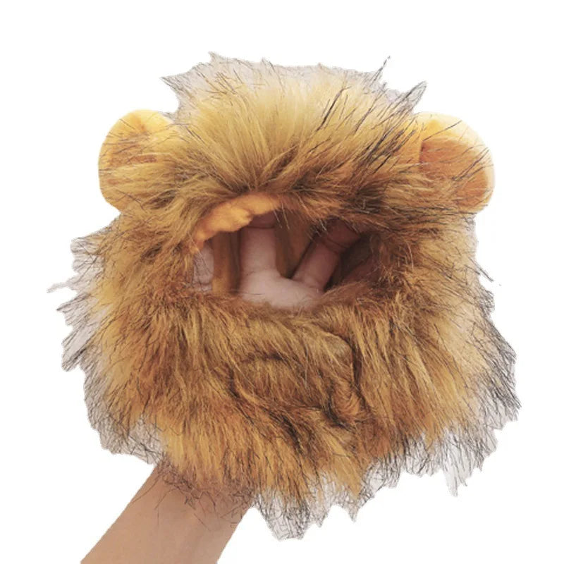 Cute Lion Mane Hat for Cats & Small Dogs — Funny Pet Headgear