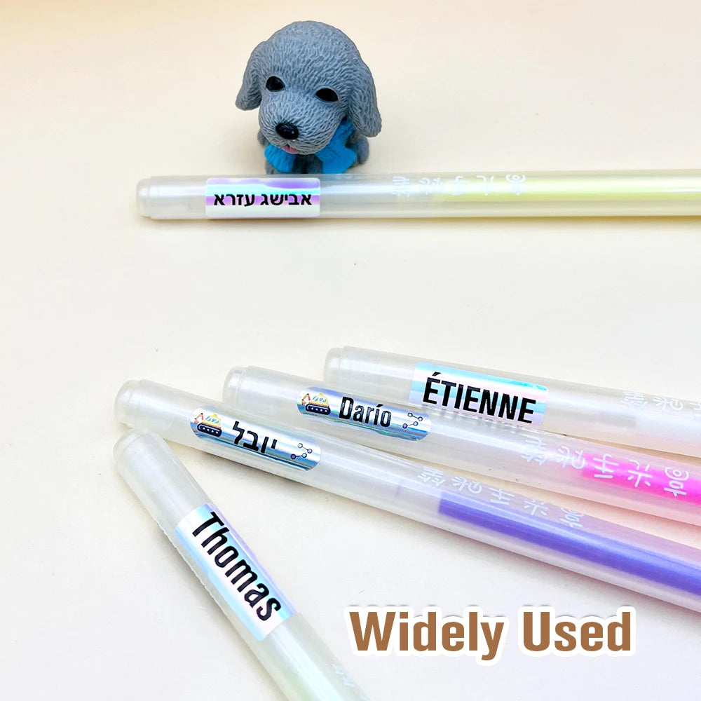 Personalized Kawaii Name Tag Stickers — Waterproof Custom Labels for Kids School & Bottles