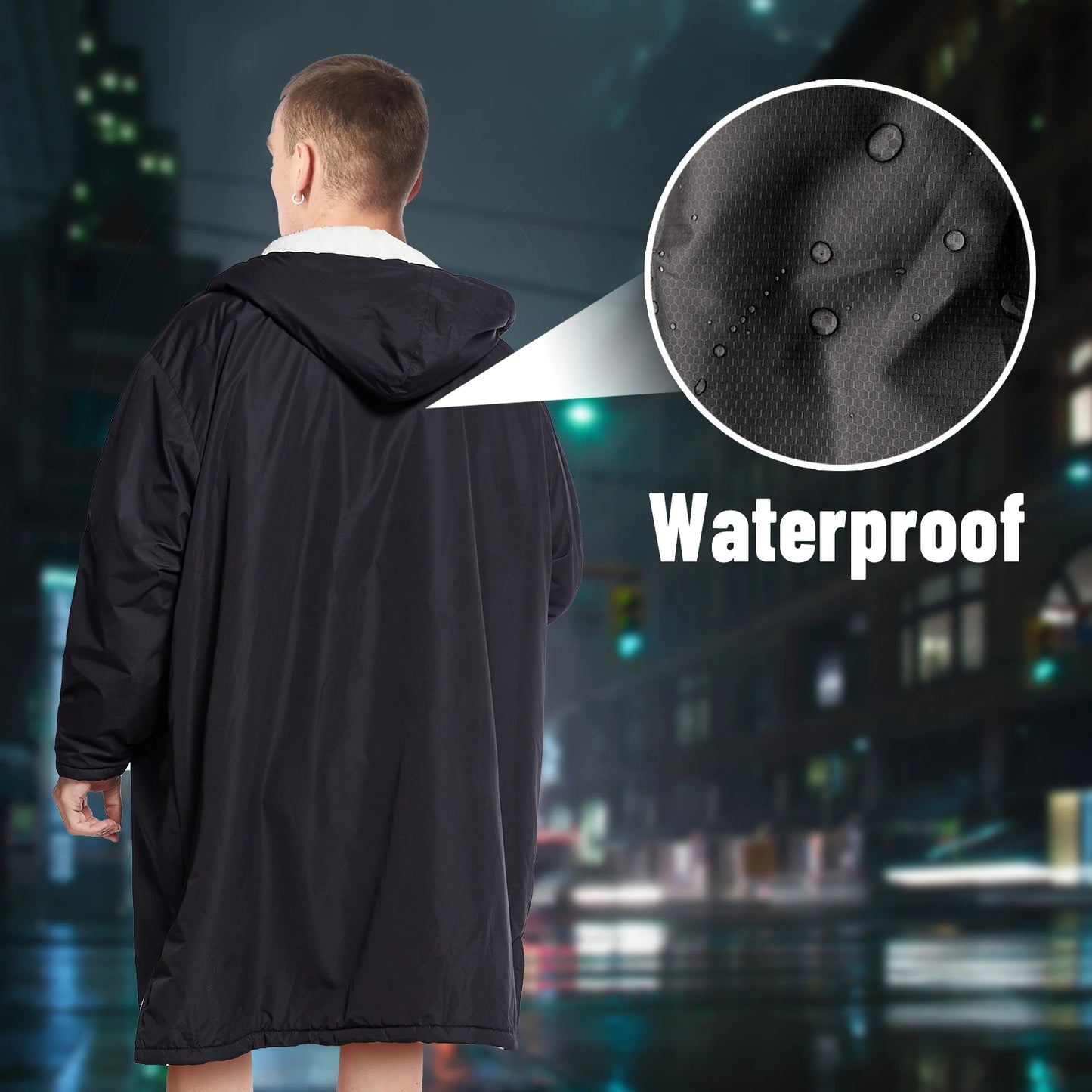 Mutao Ultra-Soft Waterproof Quick-Dry Changing Robe - Rapid Drying, Soft and Cozy - Perfect for Swimming, Surfing, Diving