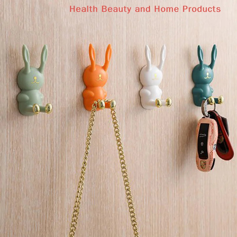Cute Rabbit Wall Hook — Punch-Free Strong Adhesive Multifunctional Hanger