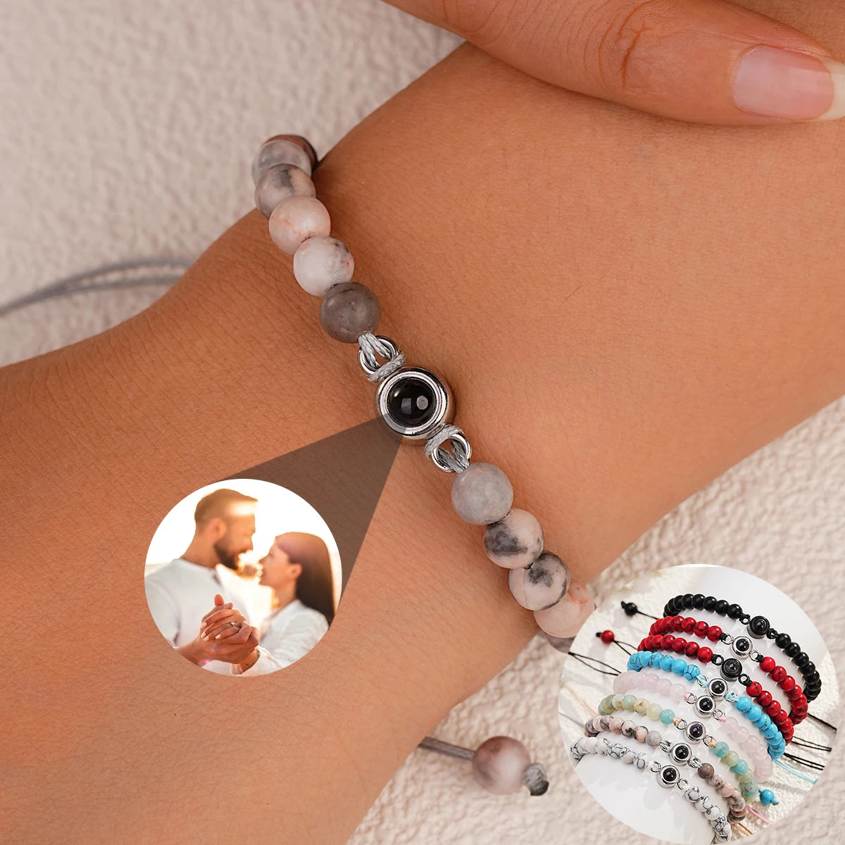 Personalized Photo Projection Bracelet — Custom Memory Jewelry