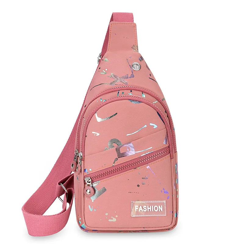 Nylon Sling Chest Bag — Crossbody Backpack for Women & Men