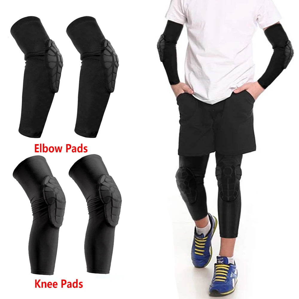 Kids Honeycomb Compression Knee & Elbow Pads – 2PCS Sports Protective Gear