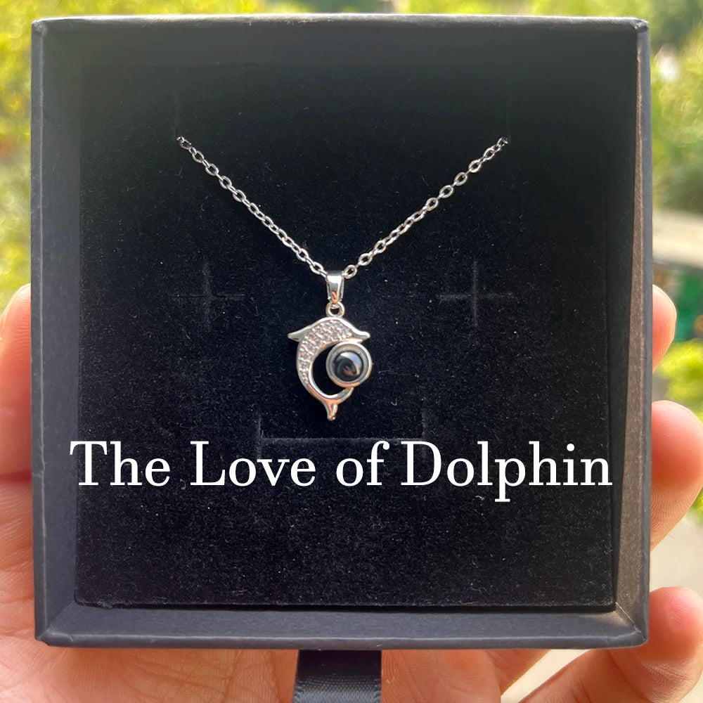 Personalized Photo Projection Necklace – Custom Heart Pendant with Your Picture Inside
