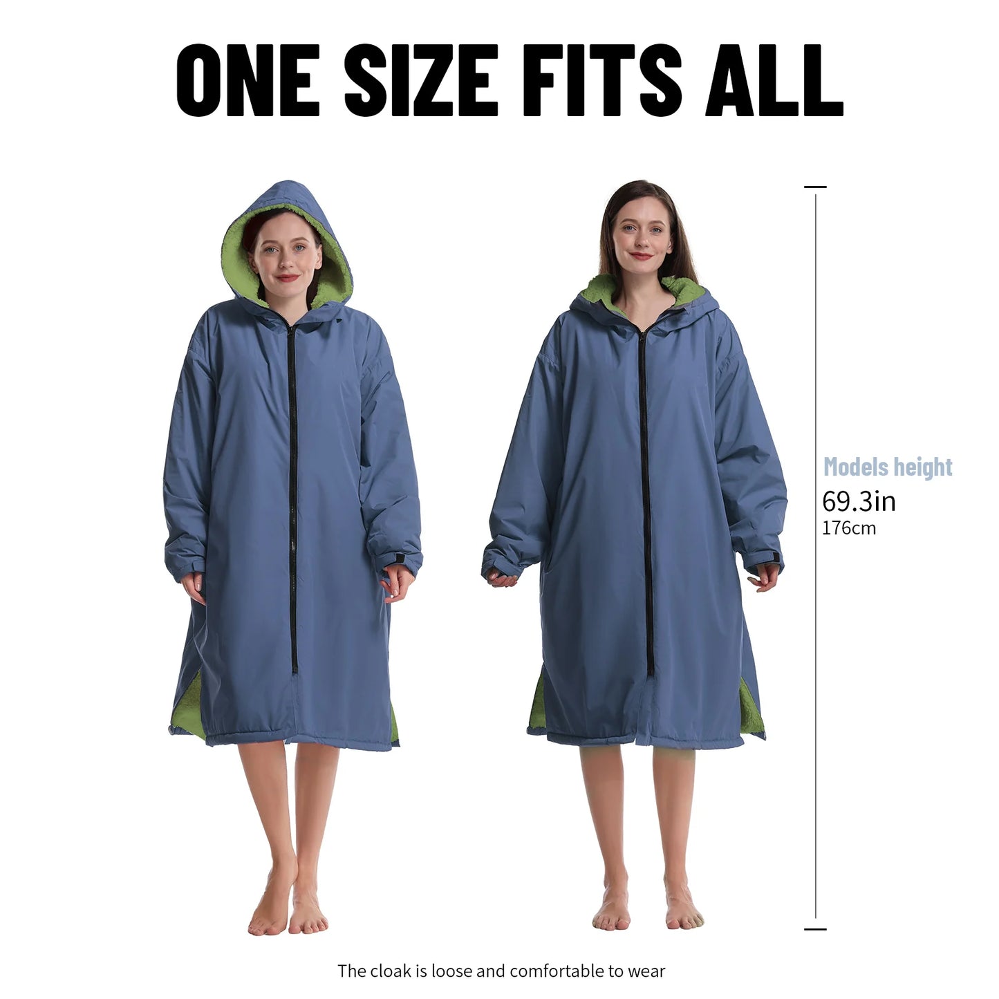 Mutao Ultra-Soft Waterproof Quick-Dry Changing Robe - Rapid Drying, Soft and Cozy - Perfect for Swimming, Surfing, Diving