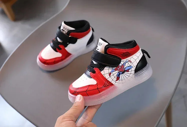 Children's Led Light Shoes Fashion   Boys Sneakers Girls Cartton Casual Shoes Breathable Kids Sport Shoes