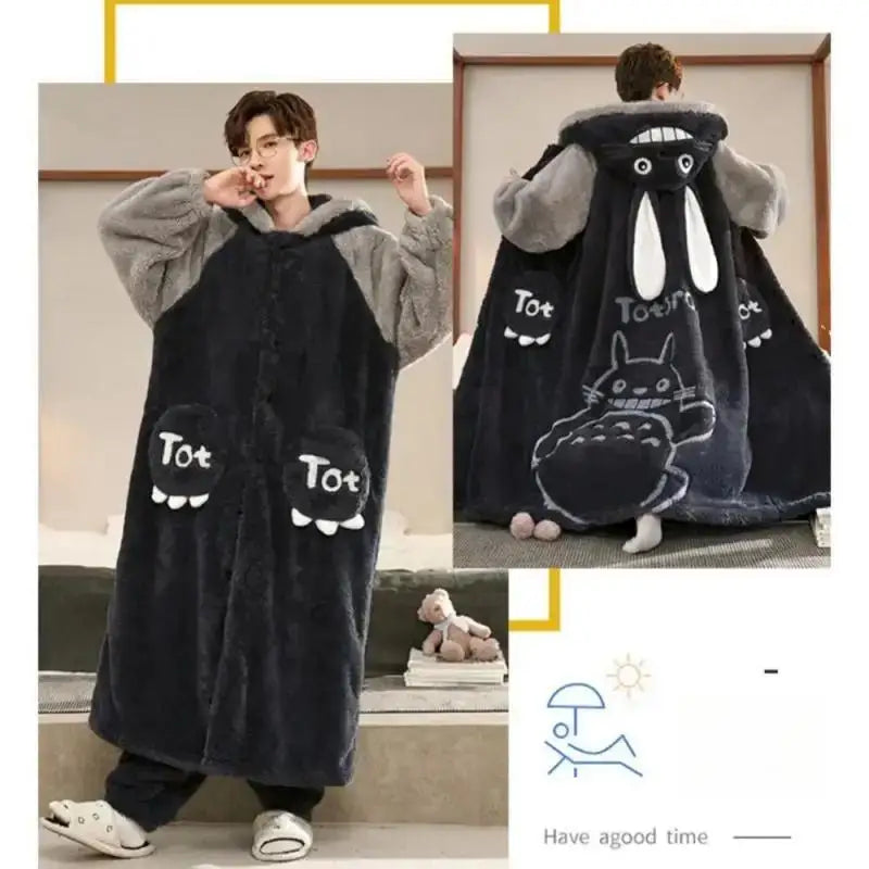 Pikachu Print Men's Fleece Pajama Set