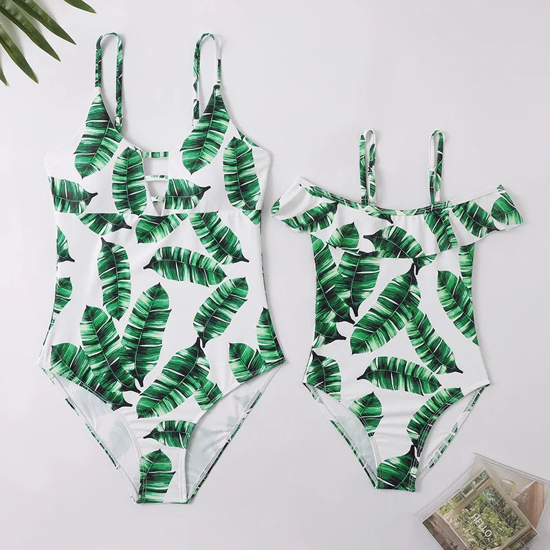 Family Matching Swimsuit — Mom & Daughter Tie-Dye Bikini Set