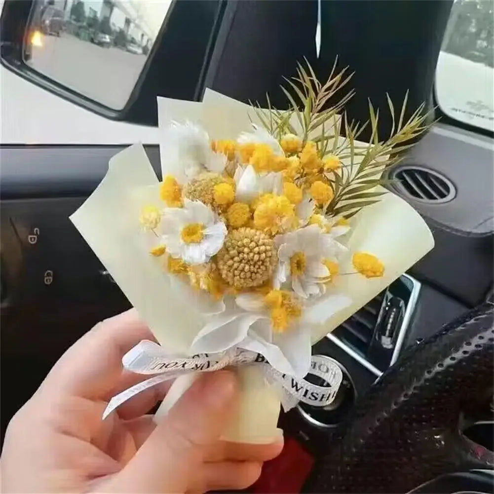 Dried Flower Car Air Vent Clip | Rhinestone Fragrance Diffuser