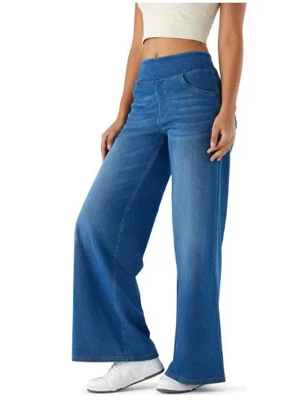 2026 High Waist Wide Leg Jeans Slim Fit Denim Pants for Women Office Casual Outing