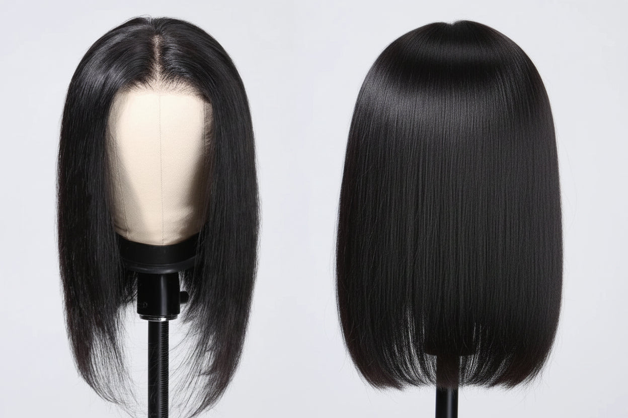 Silky Straight Bob Wig with Drawstring | Glueless 7x5 Lace 150% Density