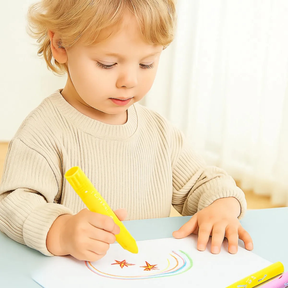 Solid Paint Sticks Set — Washable Colors for Kids & Students