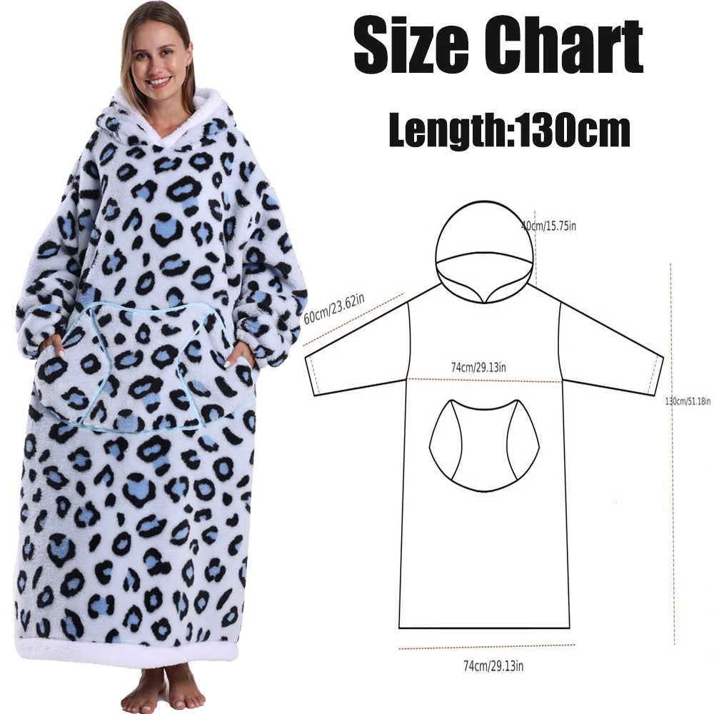 Cartoon Wearable Blanket Hoodie for Adults