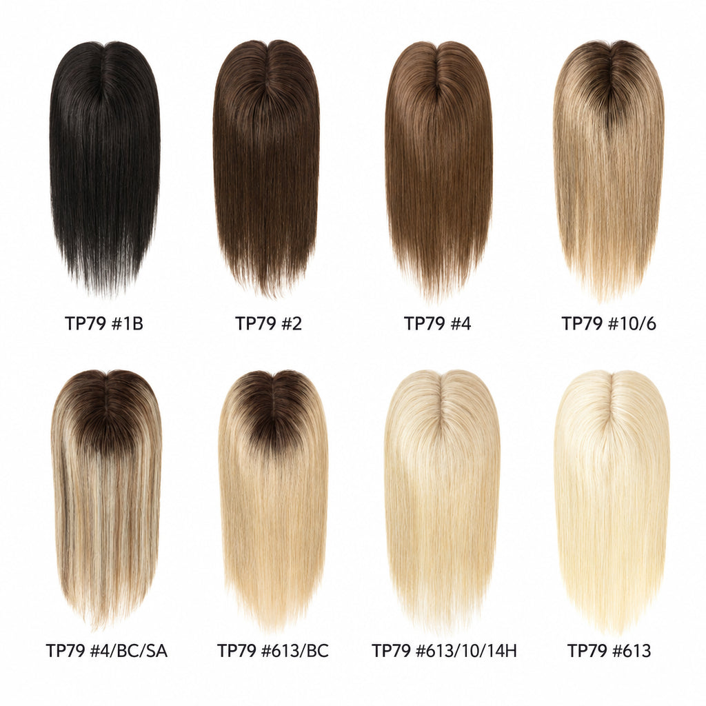 Straight Clip-In Hair Topper with Lace Base – 12 Inch