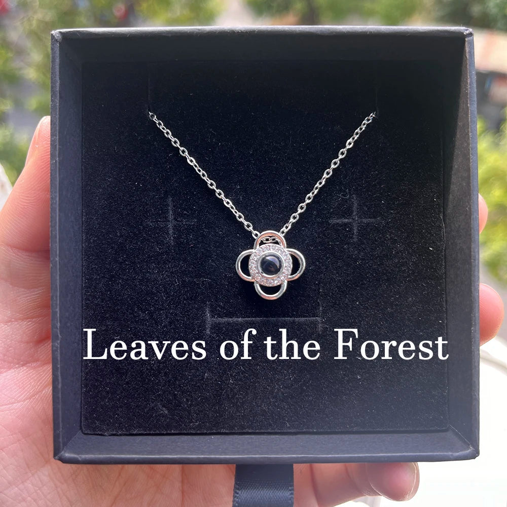 Personalized Photo Projection Necklace – Custom Heart Pendant with Your Picture Inside