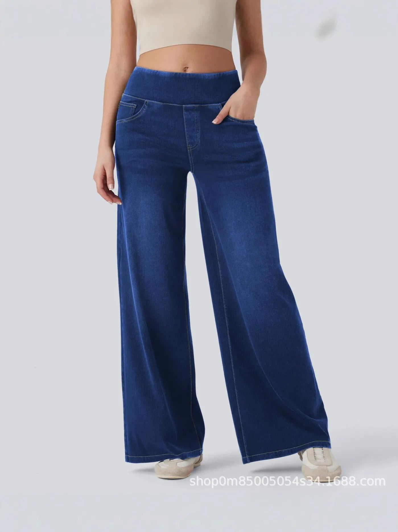 2026 High Waist Wide Leg Jeans Slim Fit Denim Pants for Women Office Casual Outing