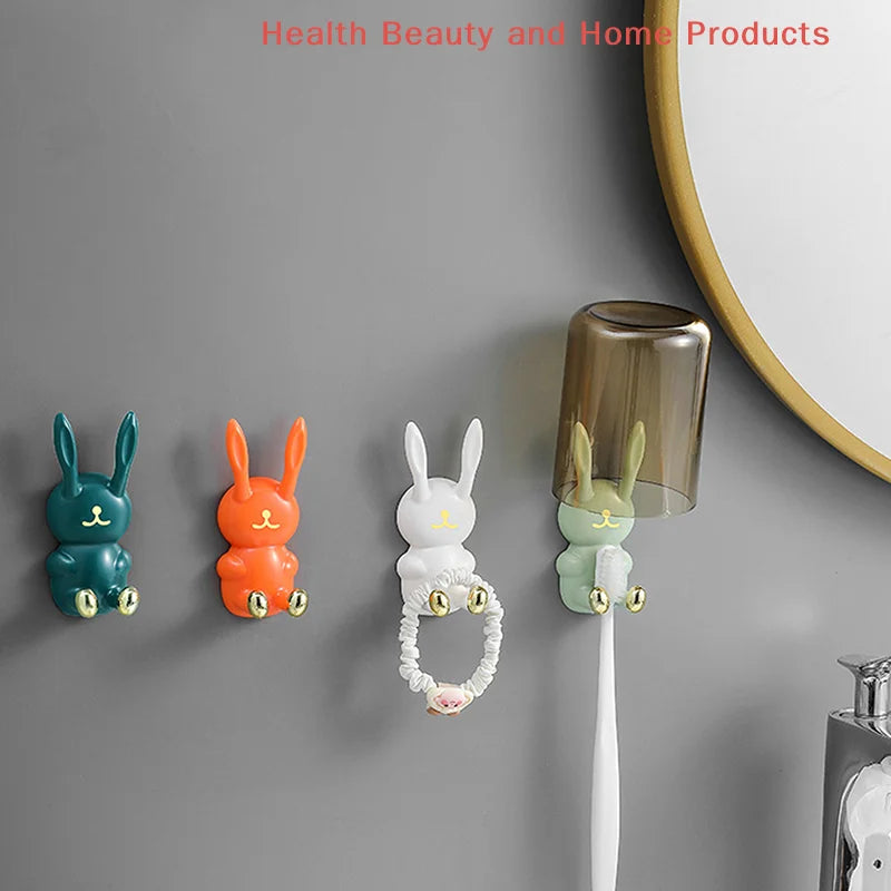 Cute Rabbit Wall Hook — Punch-Free Strong Adhesive Multifunctional Hanger