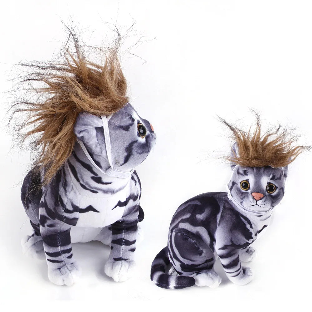 Halloween Pet Wig Cosplay Prop — Funny Hair Hat for Dogs & Cats