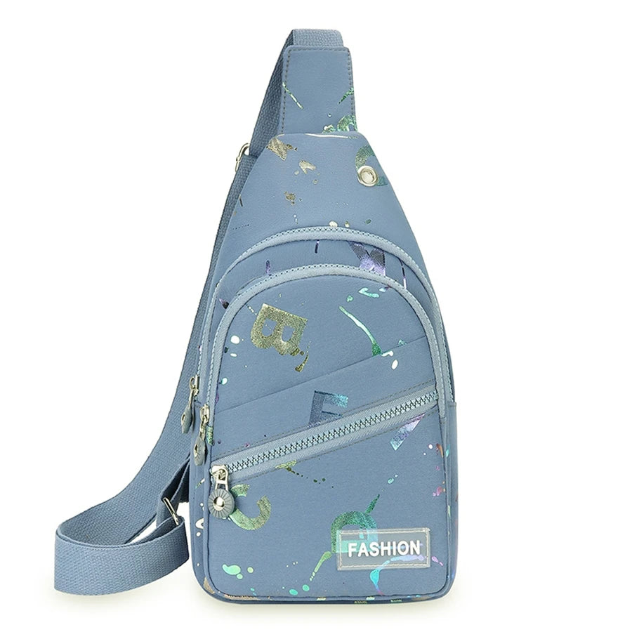 Nylon Sling Chest Bag — Crossbody Backpack for Women & Men