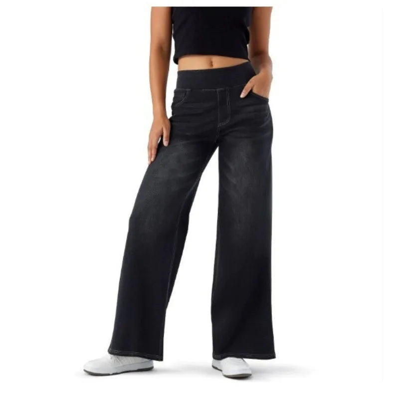 2026 High Waist Wide Leg Jeans Slim Fit Denim Pants for Women Office Casual Outing