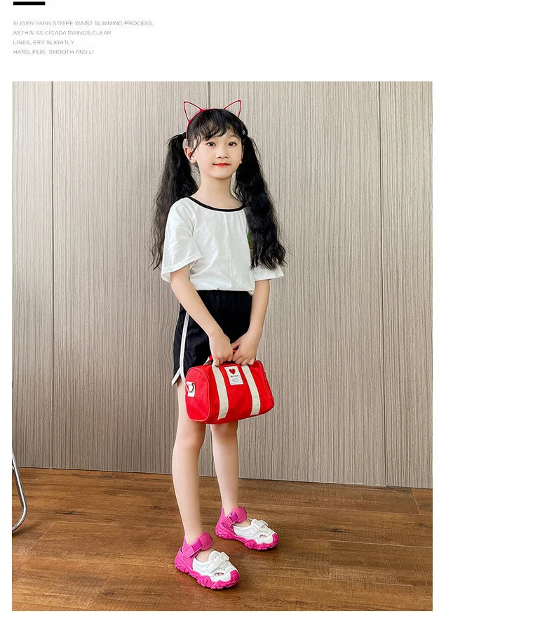 Children Sport Sandals for Girls Mesh Breathable Boys Sneaker Casual Beach Shoes Fashion Hollow Out Non-slip Flat Tenis Feminino