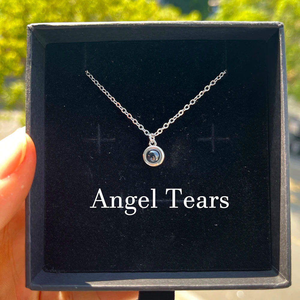 Personalized Photo Projection Necklace – Custom Heart Pendant with Your Picture Inside