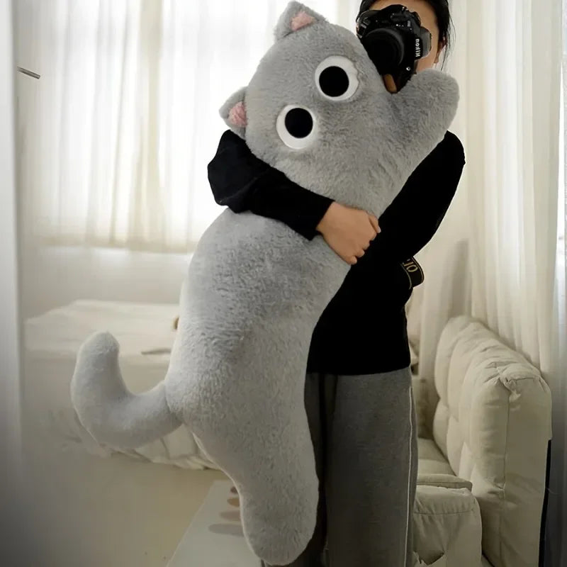 Black Cat Plush Pillow Logic Cat Doll Long Bedhead Pillow Dormitory Sleeping Leg Clamp Pillow Sofa Cushion Home Using Supplies