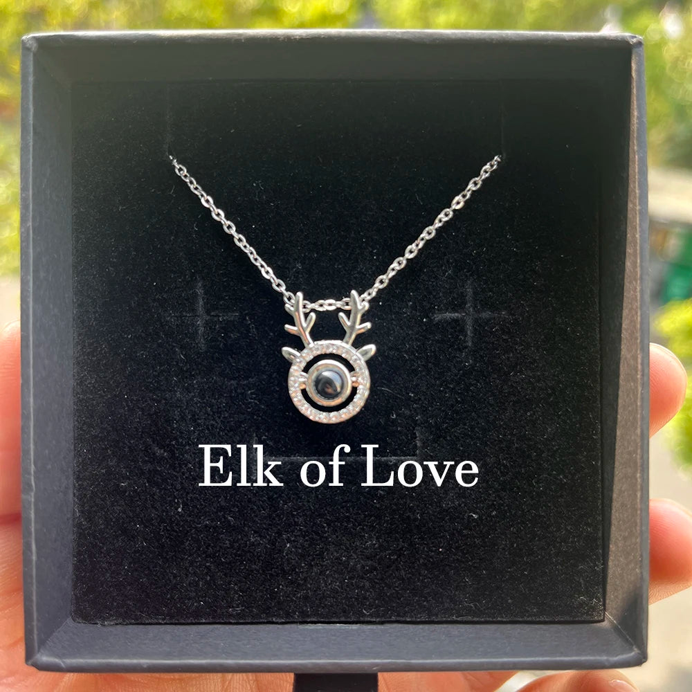 Personalized Photo Projection Necklace – Custom Heart Pendant with Your Picture Inside